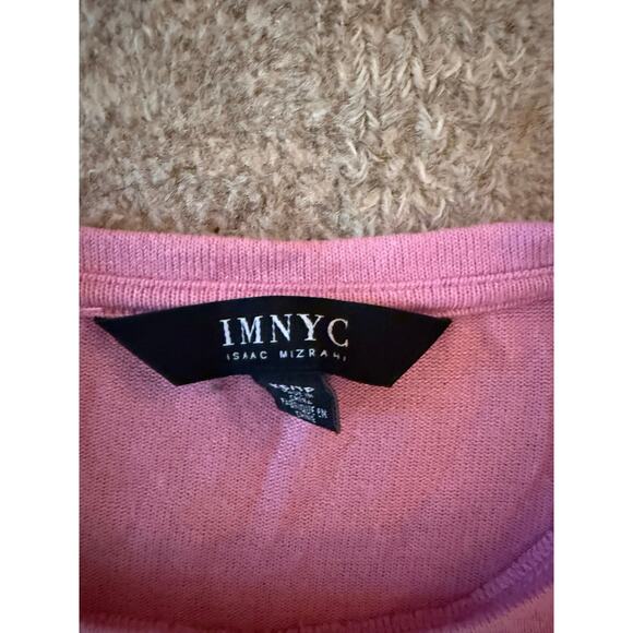 IMNYC‎ Isaac Mizrahi Pink Tie-Front Long Sleeve Top | Size XS - Picture 3 of 5